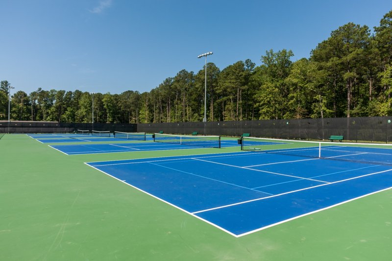 Tennis courts at Apex Nature Park in North Carolina.