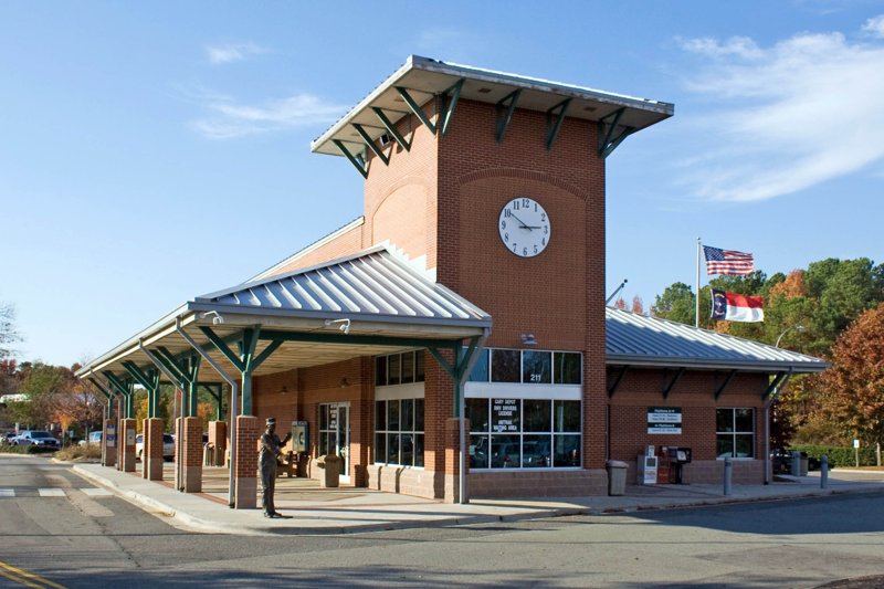 Cary Amtrak station building in Cary, North Carolina.